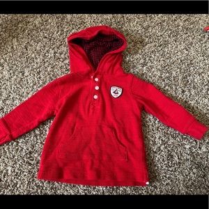 Thermal sweatshirt with hood